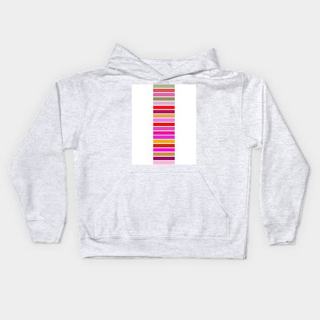 Rainbow blocks, colourful horizontal bars, spreading energy and good mood Kids Hoodie by KINKDesign